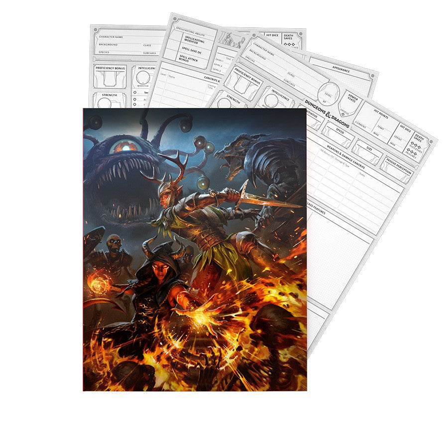 Dungeons & Dragons Character Sheets 2024 – 5th Edition (50 Sheets)