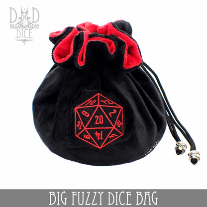 Big Fuzzy Dice Bag – Large Plush Dice Storage in 6 Colors