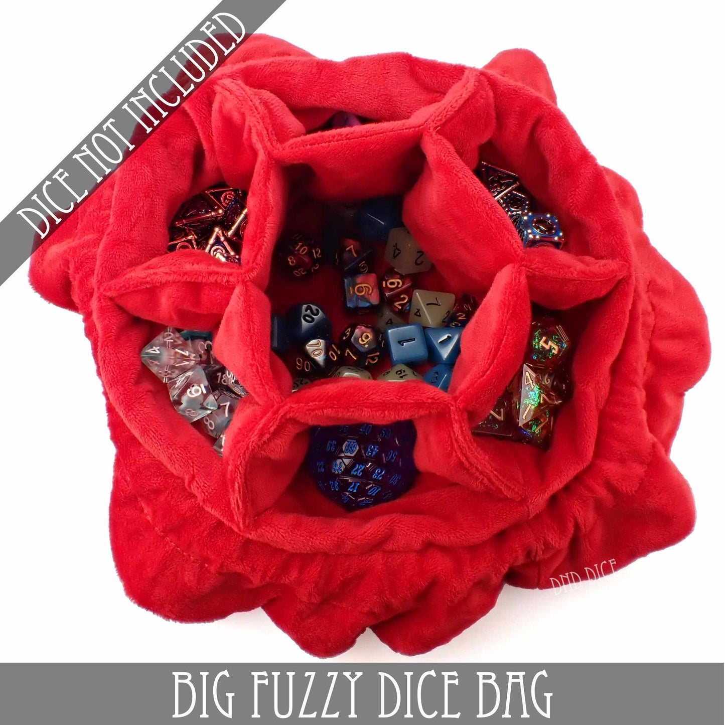 Big Fuzzy Dice Bag – Large Plush Dice Storage in 6 Colors