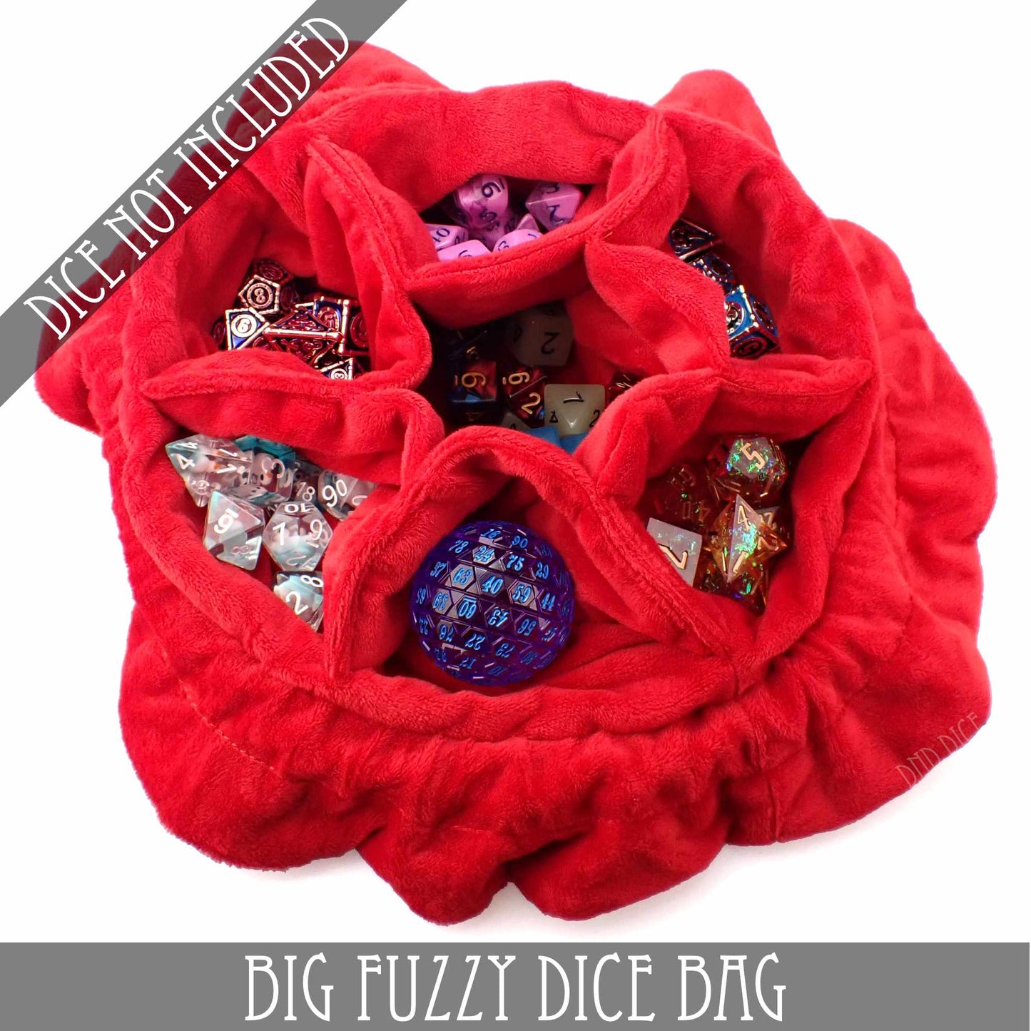 Big Fuzzy Dice Bag – Large Plush Dice Storage in 6 Colors