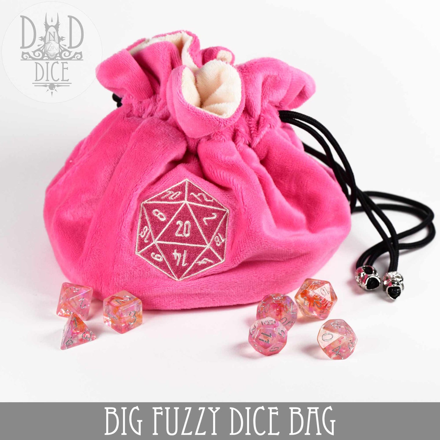 Big Fuzzy Dice Bag – Large Plush Dice Storage in 6 Colors