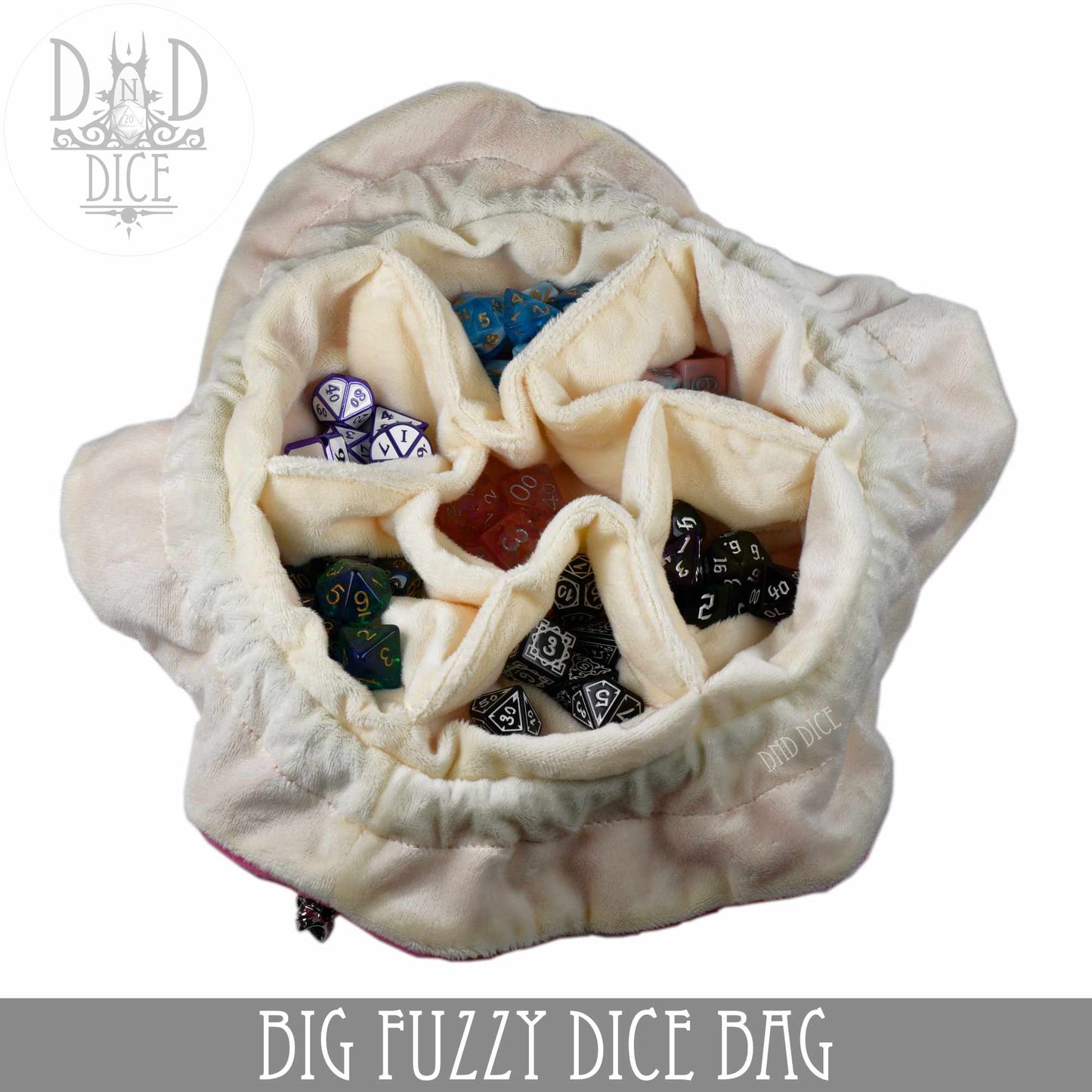 Big Fuzzy Dice Bag – Large Plush Dice Storage in 6 Colors