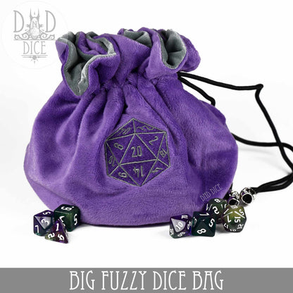 Big Fuzzy Dice Bag – Large Plush Dice Storage in 6 Colors