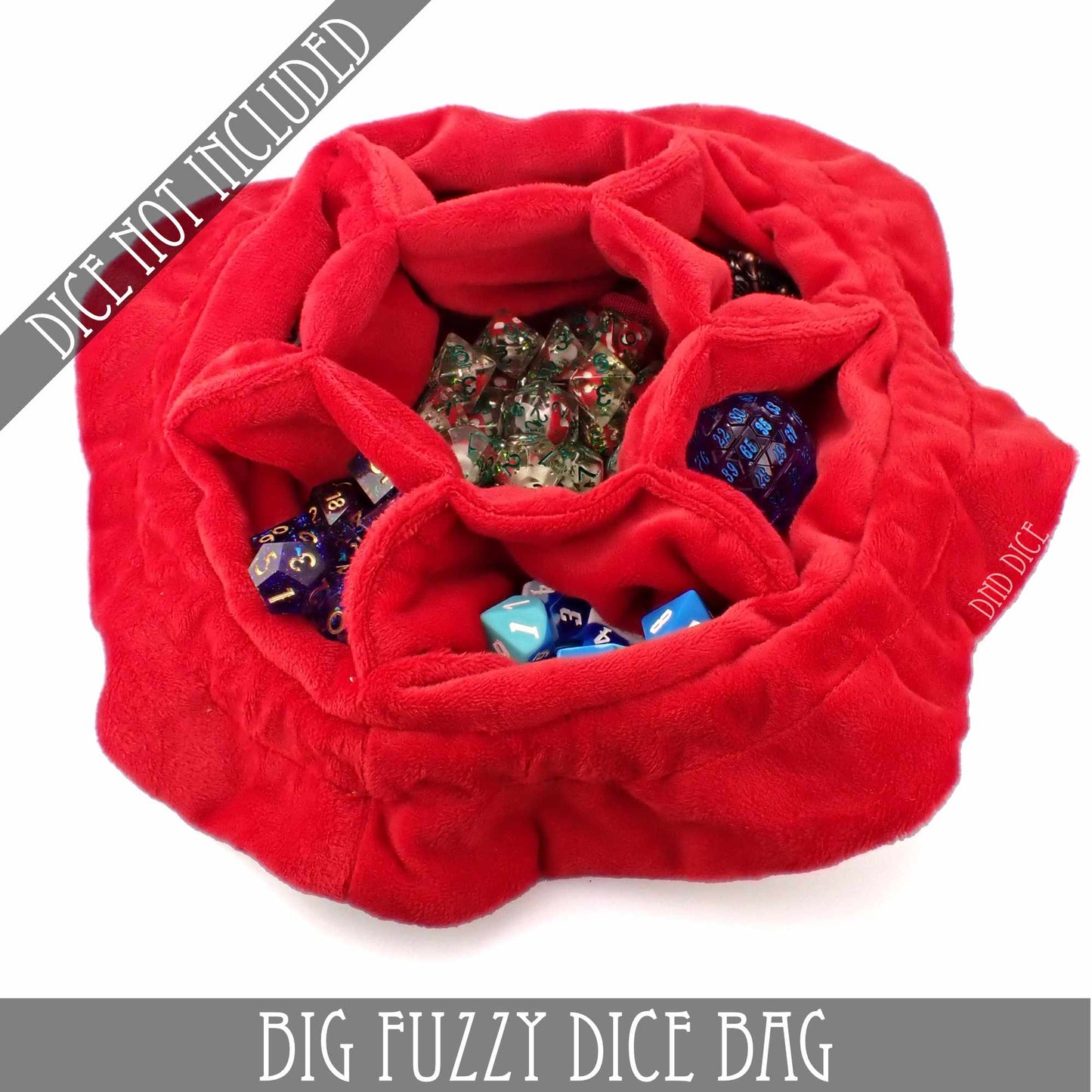 Big Fuzzy Dice Bag – Large Plush Dice Storage in 6 Colors
