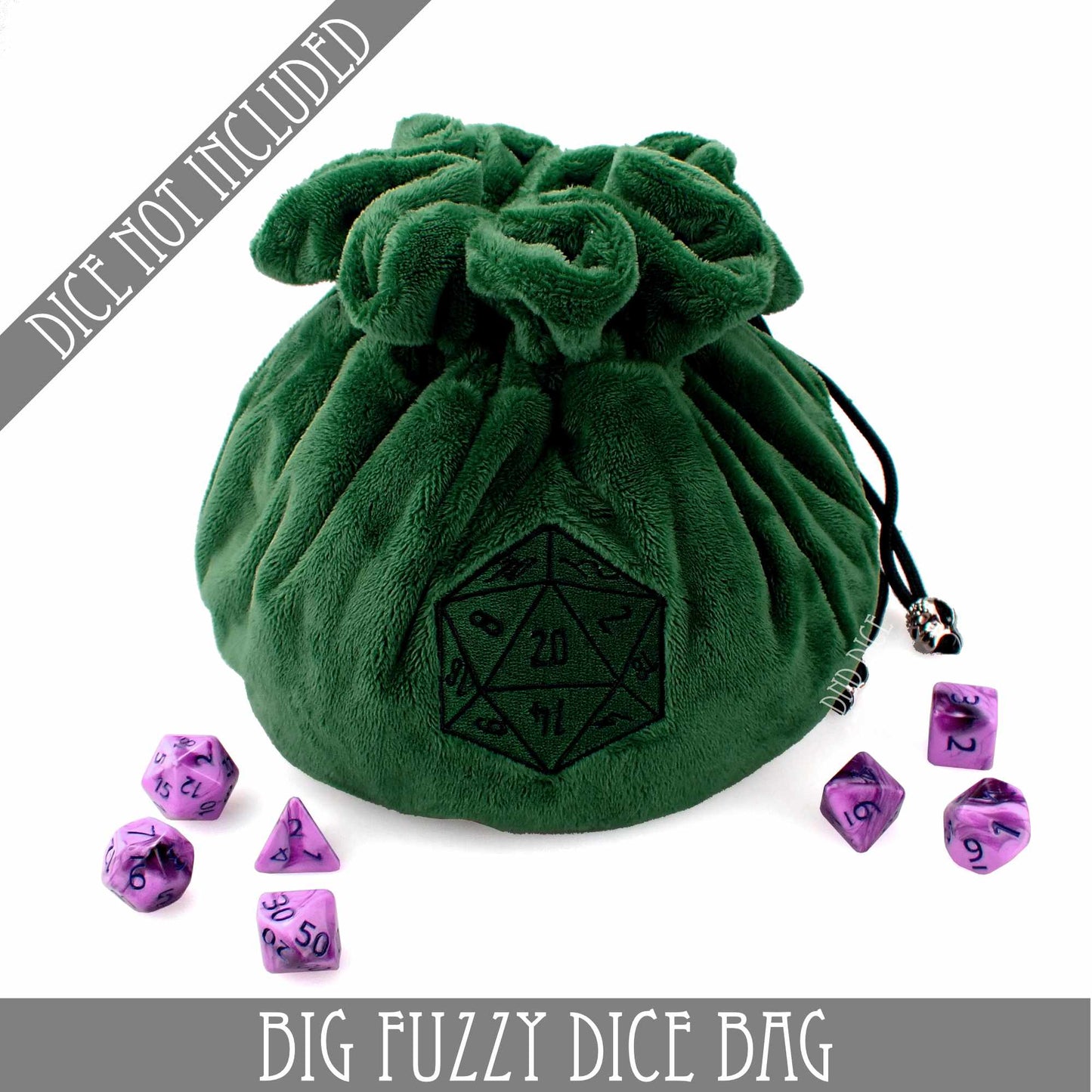 Big Fuzzy Dice Bag – Large Plush Dice Storage in 6 Colors