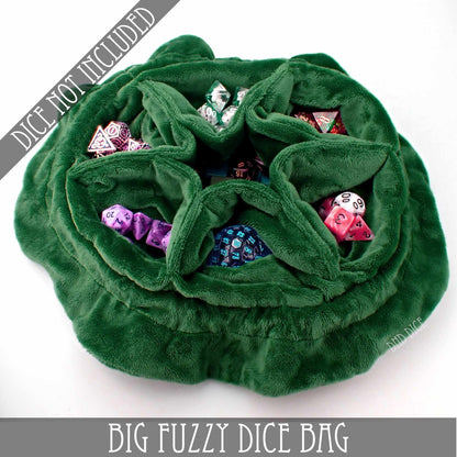 Big Fuzzy Dice Bag – Large Plush Dice Storage in 6 Colors