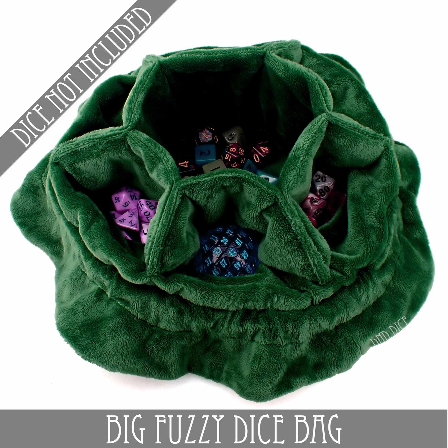 Big Fuzzy Dice Bag – Large Plush Dice Storage in 6 Colors