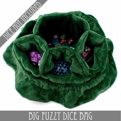 Big Fuzzy Dice Bag – Large Plush Dice Storage in 6 Colors