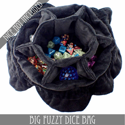 Big Fuzzy Dice Bag – Large Plush Dice Storage in 6 Colors