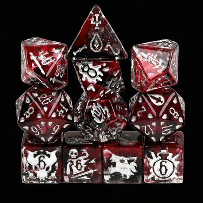 Blood Hunter Dice Set | Dark Resin D&D Dice by Revenant Foundry