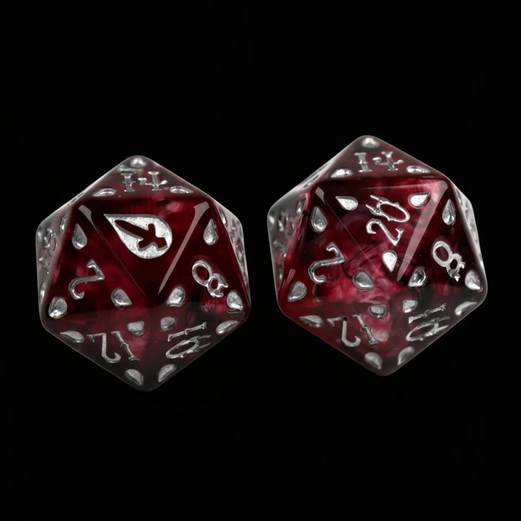 Blood Hunter Dice Set | Dark Resin D&D Dice by Revenant Foundry
