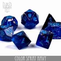 Color Spray Navy Dice Set