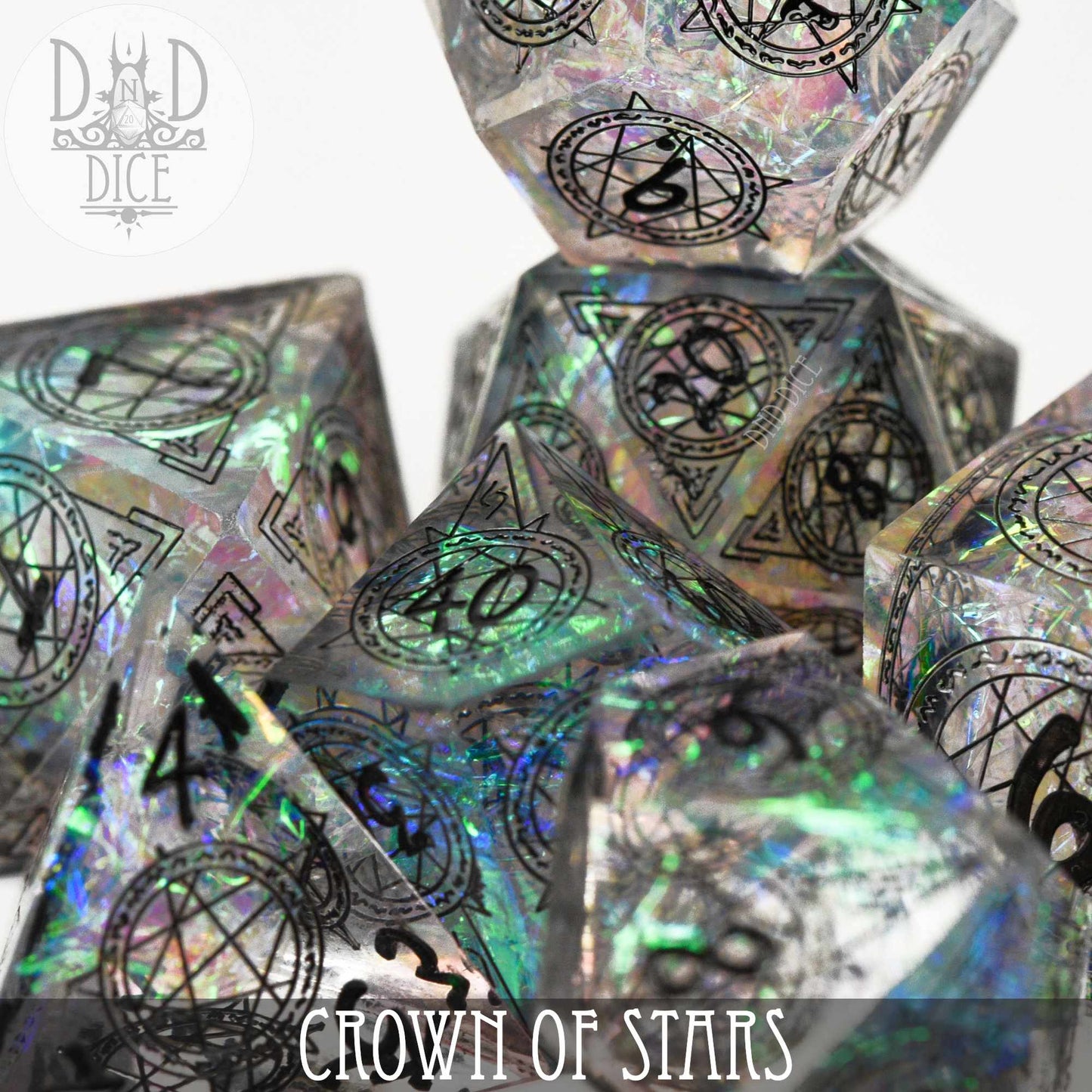 Crown of Stars Handmade Dice Set