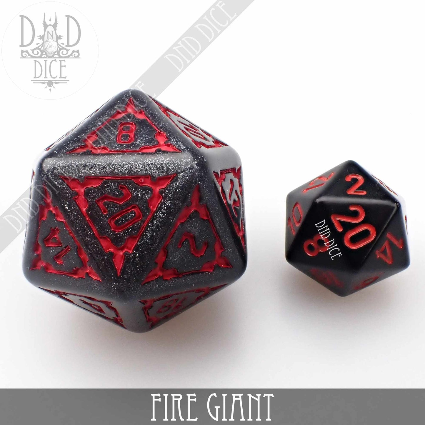 Fire Giant Dice Set – Oversize 7-Piece Polyhedral RPG Dice