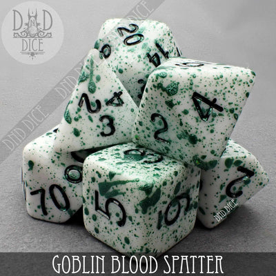 Goblin Blood Spatter Dice Set