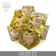Golden Eye Liquid Core Dice Set