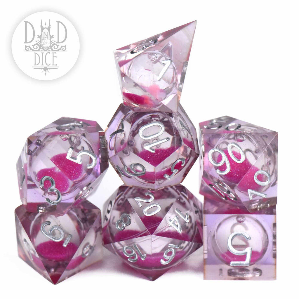 Cherry Bomb Liquid Core Dice Set