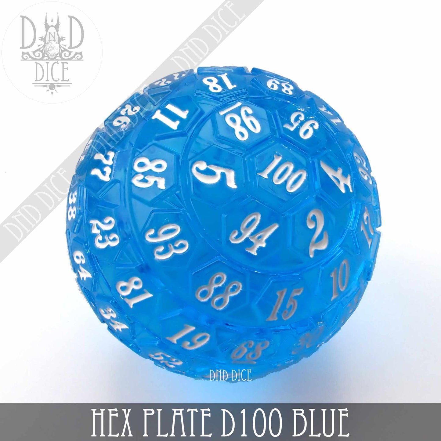 Hex Plate D100 Percentile Die – Blue (45mm)
