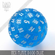 Hex Plate D100 (Percentile) Blue (45mm)