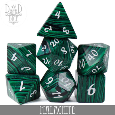 Malachite Dice Set (Gift Box)