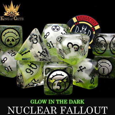 Nuclear Fallout 11 Dice Set (Glow)
