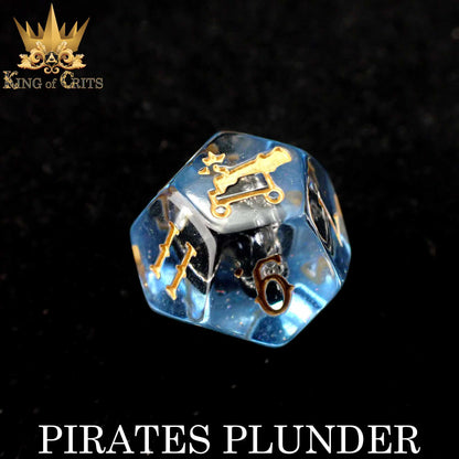 Pirates Plunder 11 Dice Set - 12-Piece Pirate Ship Dice with Exclusive Artwork