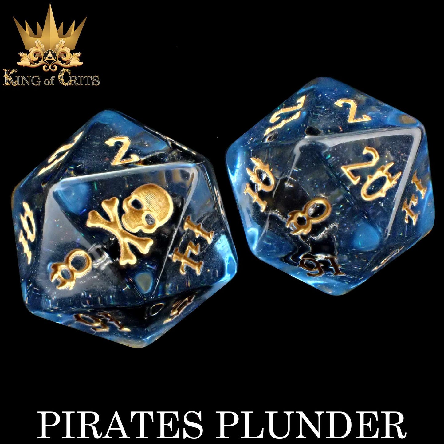 Pirates Plunder 11 Dice Set - 12-Piece Pirate Ship Dice with Exclusive Artwork