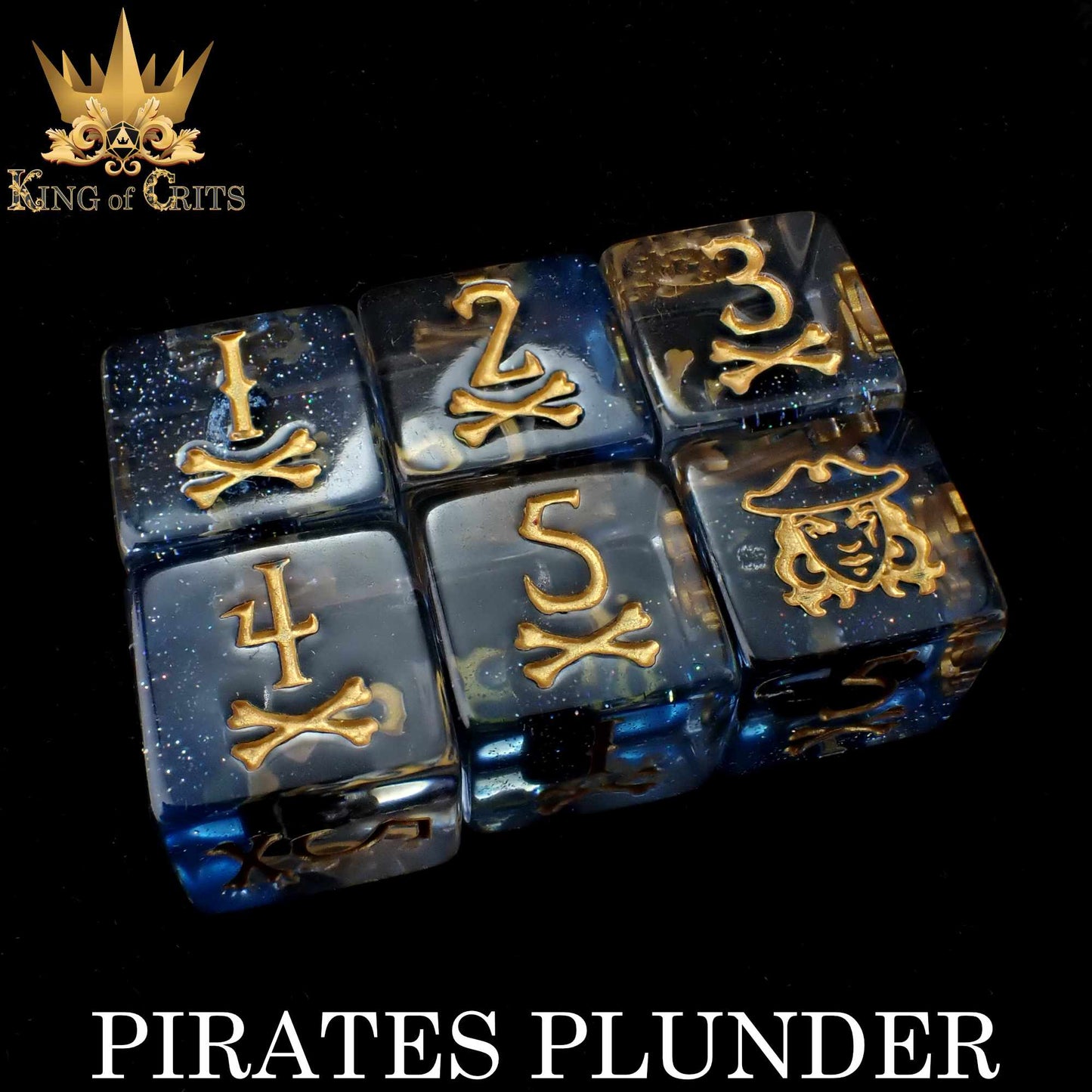 Pirates Plunder 11 Dice Set - 12-Piece Pirate Ship Dice with Exclusive Artwork