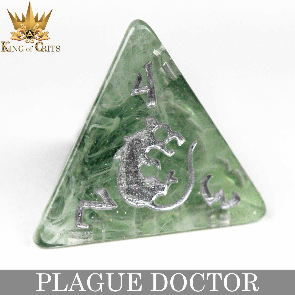 Plague Doctor 11-Piece Resin RPG Dice Set with Poker Chip