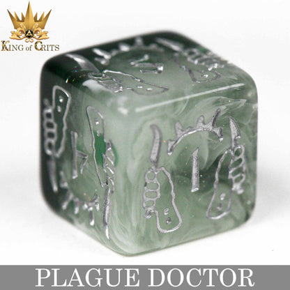 Plague Doctor 11-Piece Resin RPG Dice Set with Poker Chip