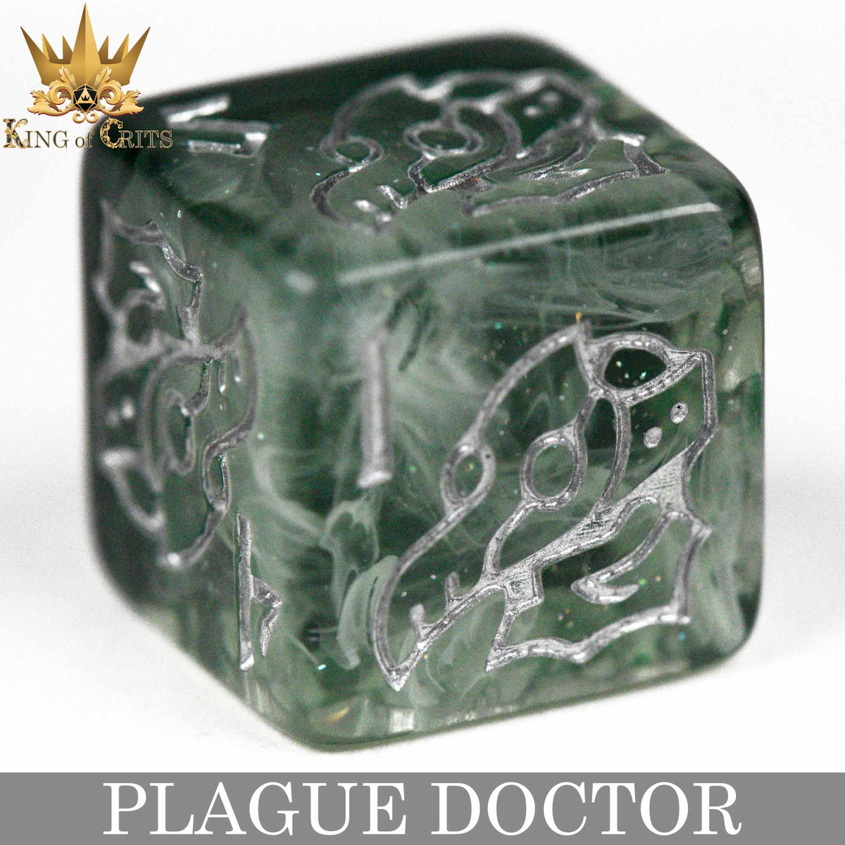 Plague Doctor 11-Piece Resin RPG Dice Set with Poker Chip