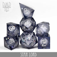 Star Lord Handmade Dice Set (Liquid Core)