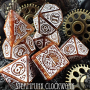 Steampunk Clockwork Caramel Dice Set