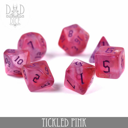 Tickled Pink Dice Set - Acrylic RPG Dice