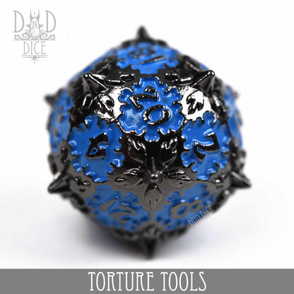 Torture Tools Blue - Metal Dice Set
