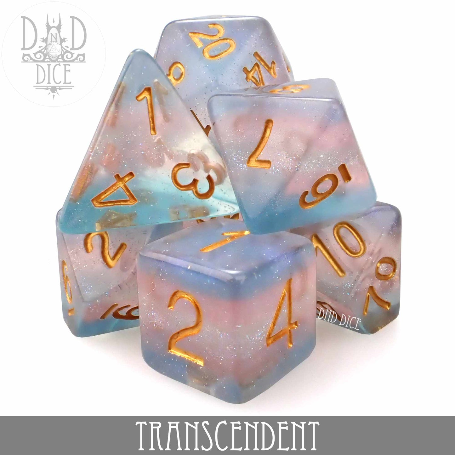 Transcendent Dice Set - Resin RPG Dice