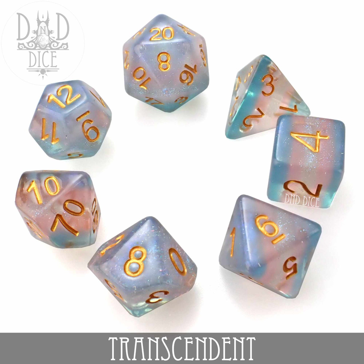 Transcendent Dice Set - Resin RPG Dice