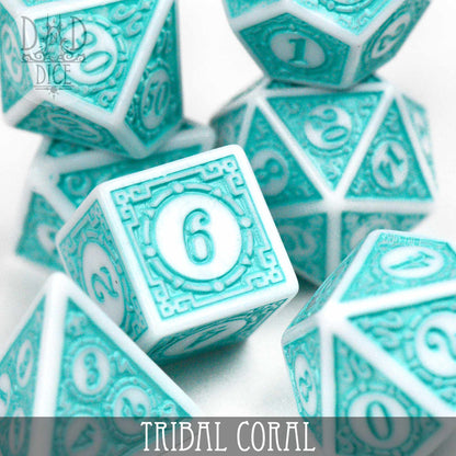 Tribal Coral Dice Set