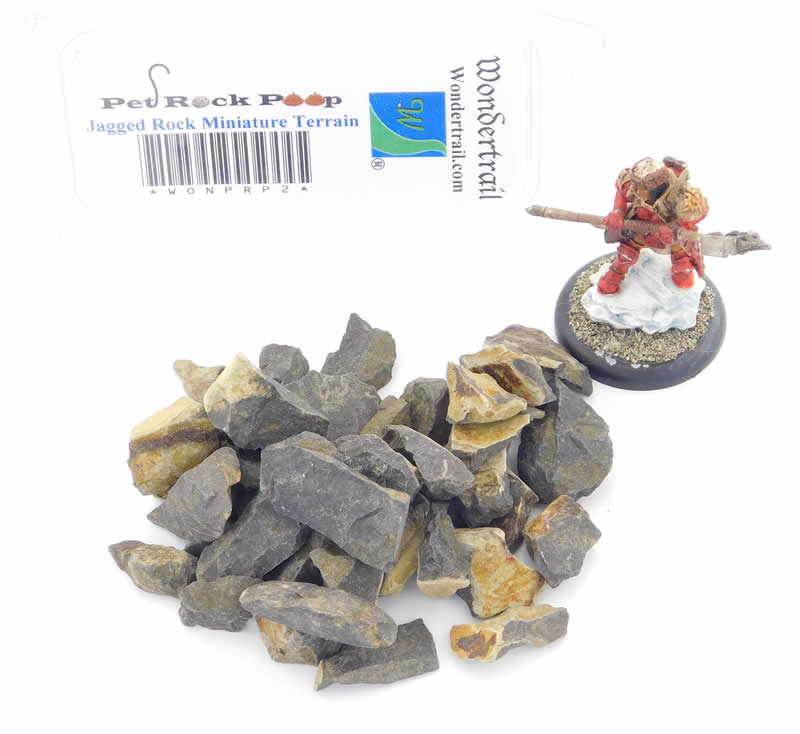 WONPRP2 Jagged Rock Miniature Terrain Pet Rock Poop Series