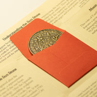 The Sun and Moon Worry Coin - Aztec Sun Stone Calendar and Moon