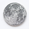 The Sun and Moon Worry Coin - Aztec Sun Stone Calendar and Moon in Fine Silver