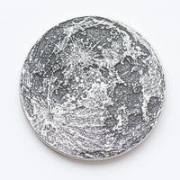 The Sun and Moon Worry Coin - Aztec Sun Stone Calendar and Moon in Fine Silver