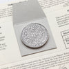 The Sun and Moon Worry Coin - Aztec Sun Stone Calendar and Moon in Fine Silver
