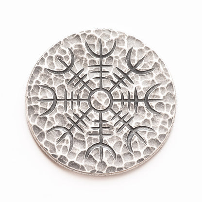 Norse Dual Stave - .999 Fine Silver Coin - Aegishjalmur Vegvisir