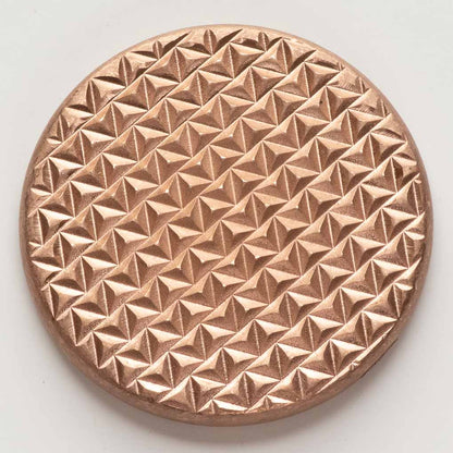 Duplex Worry Stone - Raw Copper - Hammered and Textured Combo