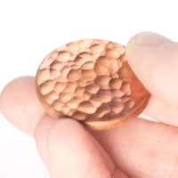 Hammered Copper Worry Stone in Raw Copper