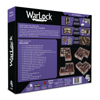 WarLock Tiles: Town & Village II - Full Height Plaster Walls