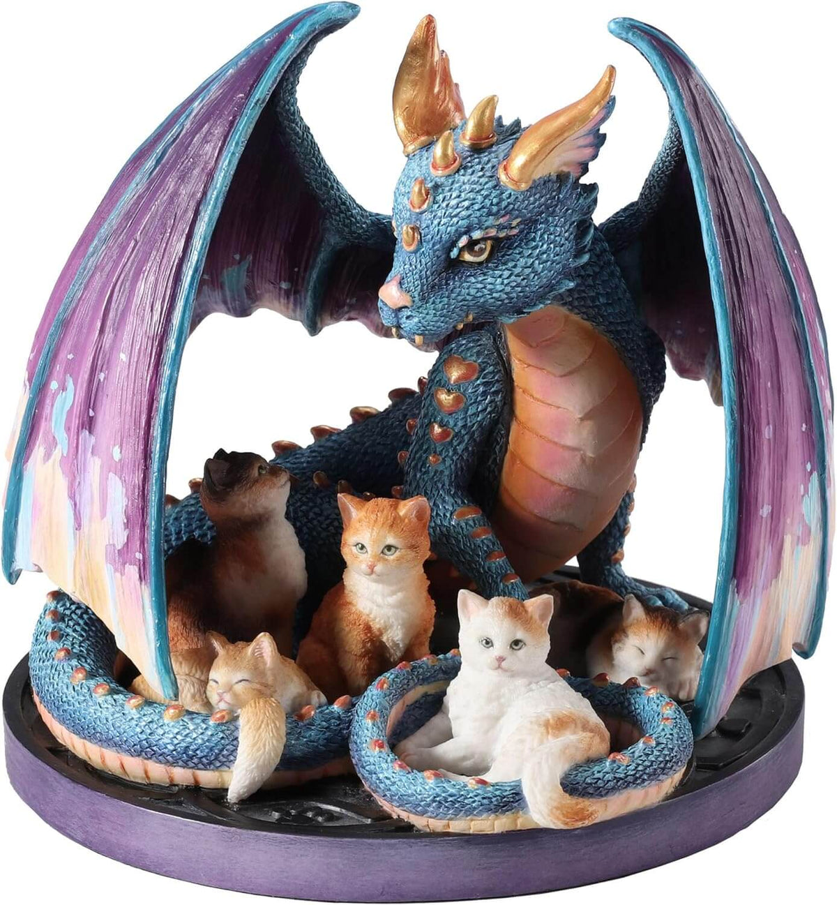 Foster Family – Selina Fenech Dragon & Five Kittens Polystone Fantasy Figurine