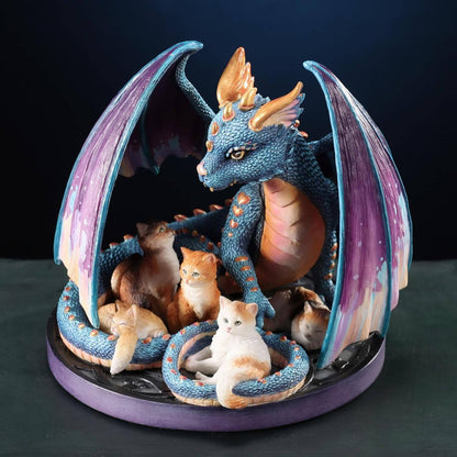 Foster Family – Selina Fenech Dragon & Five Kittens Polystone Fantasy Figurine