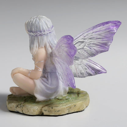 Lavender Thinking Fairy Figurine